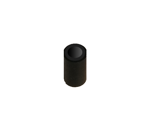 Caoutchouc tubulaire Noir 22 mm