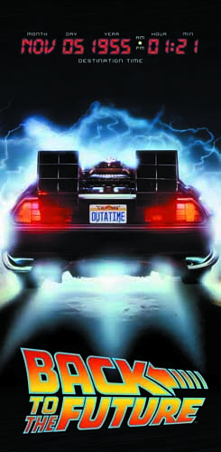 Tapis de protection vitre flipper  Back to the Future - Dimensions :106cm x 52cm