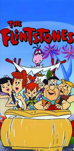 Tapis de protection vitre flipper  Flintstones - Dimensions :106cm x 52cm
