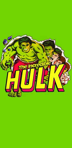 Tapis de protection vitre flipper  Hulk - Dimensions :106cm x 52cm
