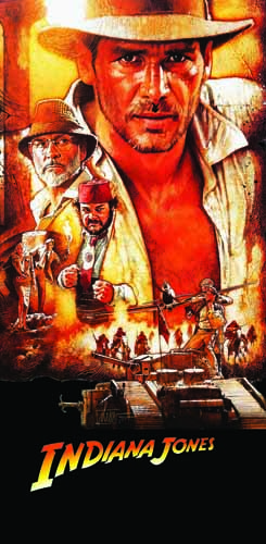 Tapis de protection vitre flipper  Indiana Jones - Dimensions :106cm x 52cm
