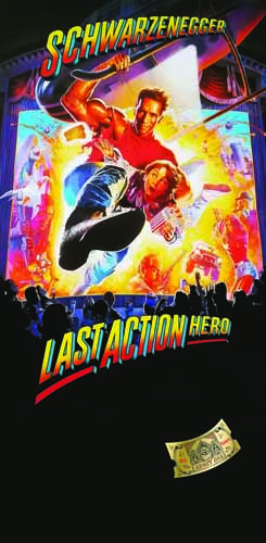 Tapis de protection vitre flipper  Last Action Hero - Dimensions :106cm x 52cm