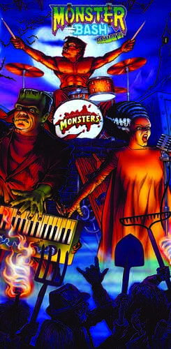 Tapis de protection vitre flipper  Monster Bash US - Dimensions :106cm x 52cm