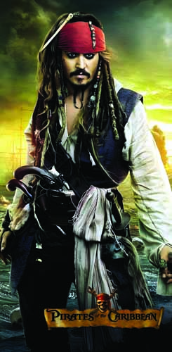 Tapis de protection vitre flipper  Pirates Of Caraibbean - Dimensions :106cm x 52cm