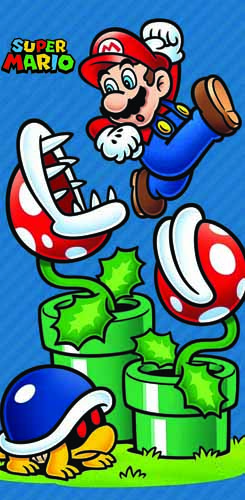 Tapis de protection vitre flipper  Super Mario - Dimensions :106cm x 52cm