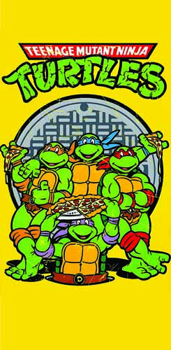 Tapis de protection vitre flipper  TMNT 1990 - Dimensions :106cm x 52cm