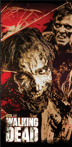 Tapis de protection vitre flipper The Walking Dead N°3  - Dimensions : 52cm x 106cm