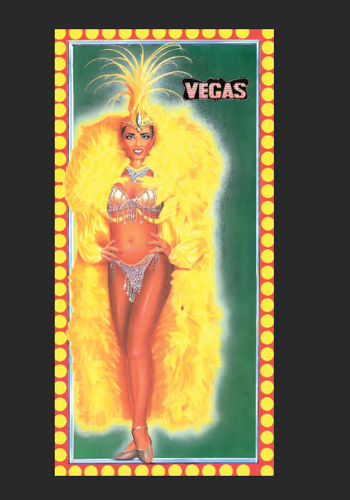Tapis de protection vitre flipper Vegas - Dimensions : 52cm x 106cm