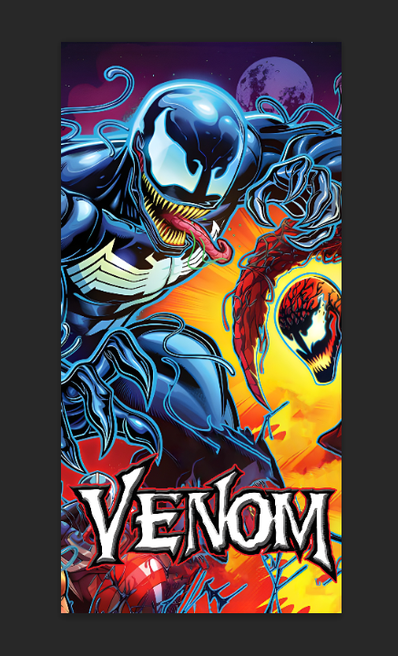 Tapis de protection vitre flipper Venom - Dimensions : 52cm x 106cm