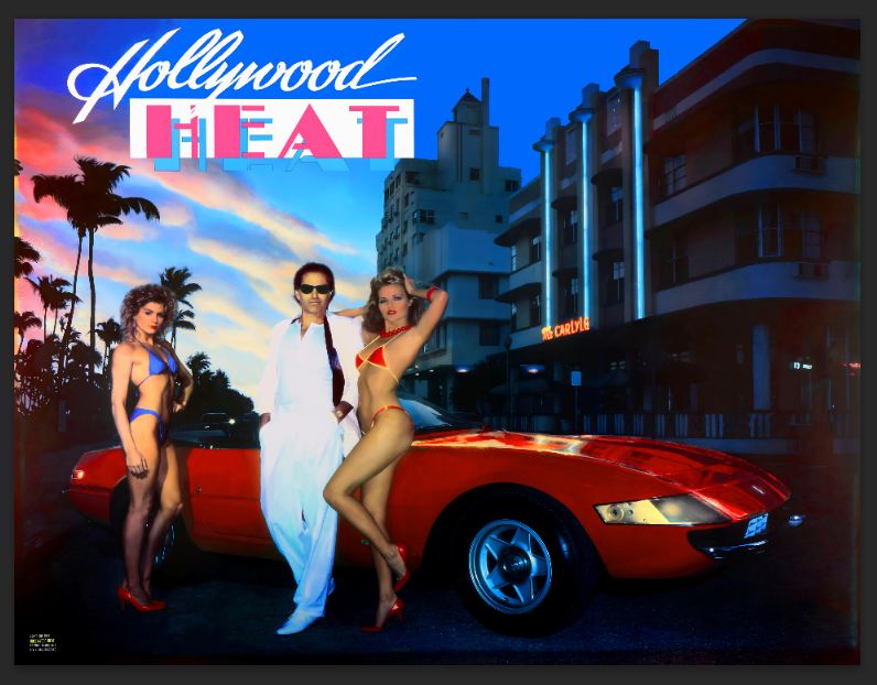Hollywood Heat - Translite de flipper