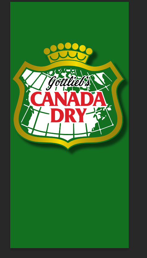 Tapis de protection vitre flipper Canada Dry Gottlieb - Dimensions :106cm x 59cm